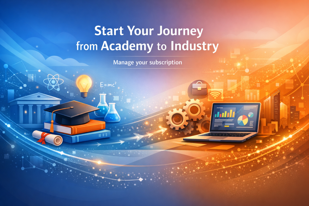 Start your journey from academy to&nbsp;industry.